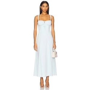 Sndys | Dresses | New Sndys X Revolve Alessia Drop Waist Midi Dress Baby  Light Blue Poplin Corset | Poshmark
